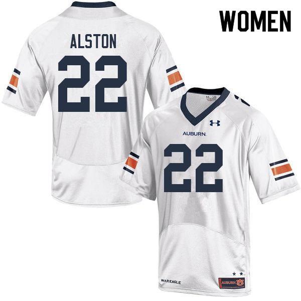 Auburn Tigers Women's Damari Alston #22 White Under Armour Stitched College 2022 NCAA Authentic Football Jersey PQE2574ON